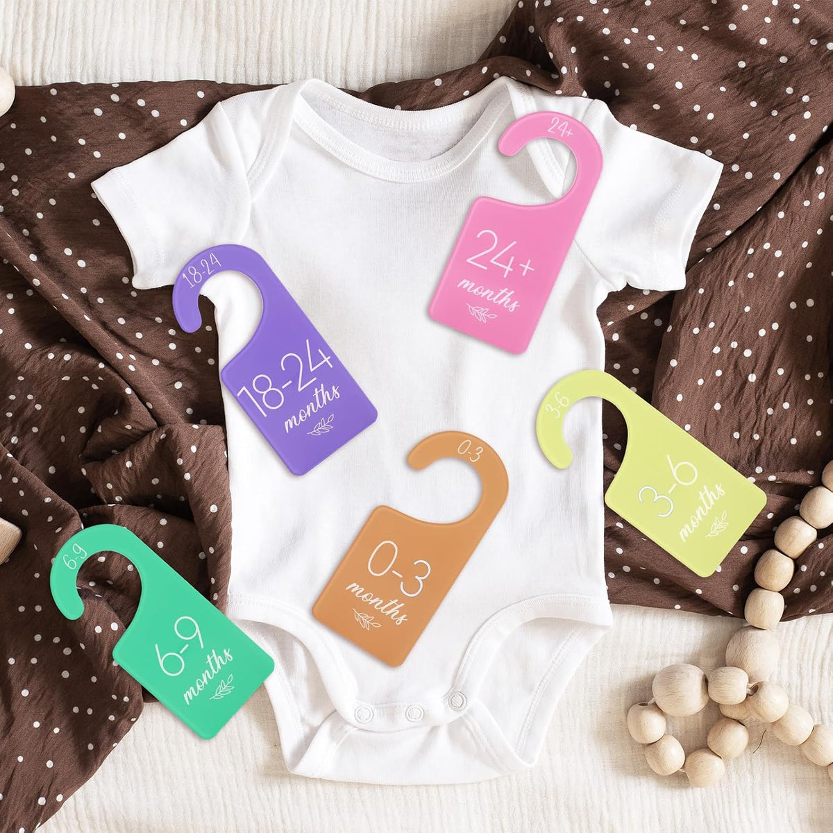 Acrylic Baby Closet Dividers Boho Hanging Acrylic Infant Clothes Hanger Separators Baby Closet Organizers Thicken Babies Wardrobe Organizers for Home Nursery Supplies, 6.7 x 3 Inch, 8 Pcs