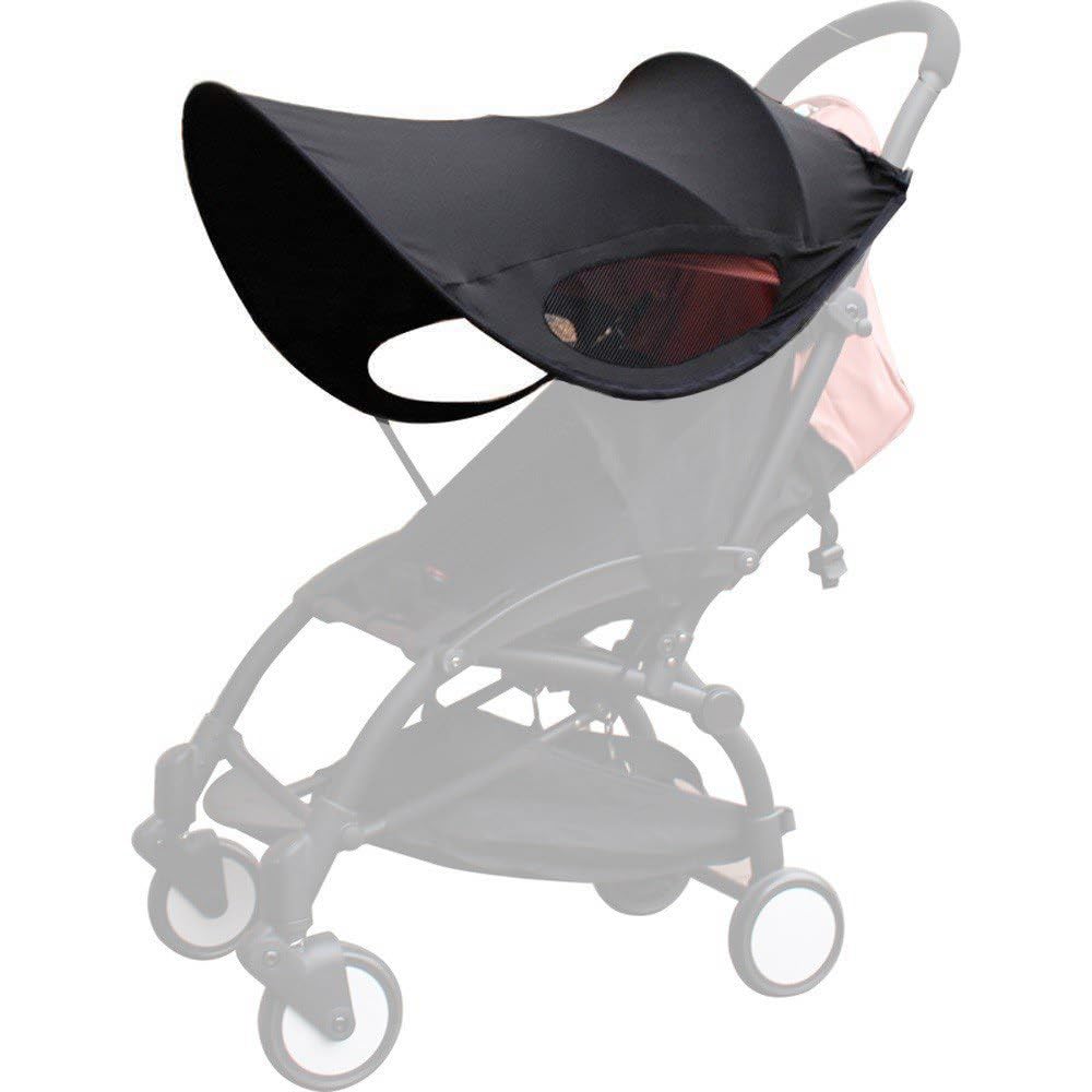 Baby Stroller Sun Shade Universal UV Protection Stroller Sunscreen Cover Pushchair Blackout Canopy Windshield Shade Extender (Only Sun Cover)