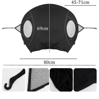 Baby Stroller Sun Shade Universal UV Protection Stroller Sunscreen Cover Pushchair Blackout Canopy Windshield Shade Extender (Only Sun Cover)