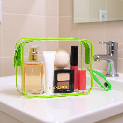 Clear Makeup Bag,2 Pack TSA Approved Toiletry Bag Tfor Women & Men
