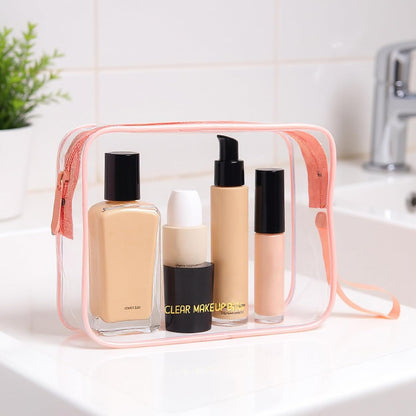 Clear Makeup Bag,2 Pack TSA Approved Toiletry Bag Tfor Women & Men