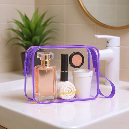 Clear Makeup Bag,2 Pack TSA Approved Toiletry Bag Tfor Women & Men