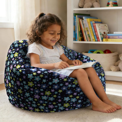 Stuffed Animal Storage Bean Bag Cover, 27" Velvet Toy Organizer