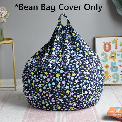 Stuffed Animal Storage Bean Bag Cover, 27" Velvet Toy Organizer