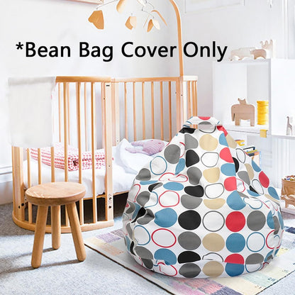 Stuffed Animal Storage Bean Bag Cover, 27" Velvet Toy Organizer