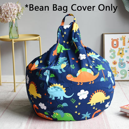 Stuffed Animal Storage Bean Bag Cover, 27" Velvet Toy Organizer