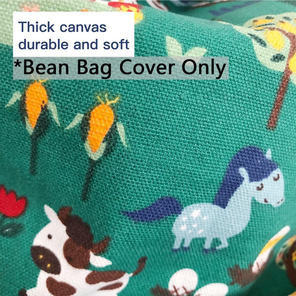 Stuffed Animal Storage Bean Bag Cover, 27" Velvet Toy Organizer