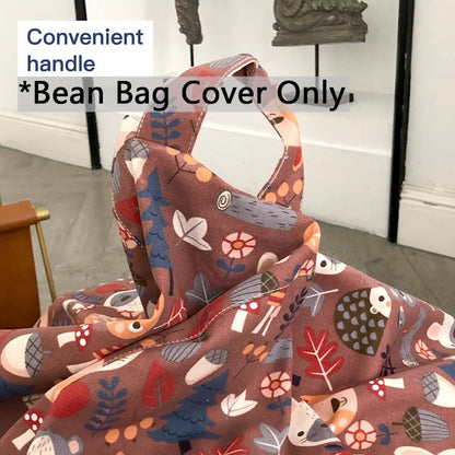 Stuffed Animal Storage Bean Bag Cover, 27" Velvet Toy Organizer