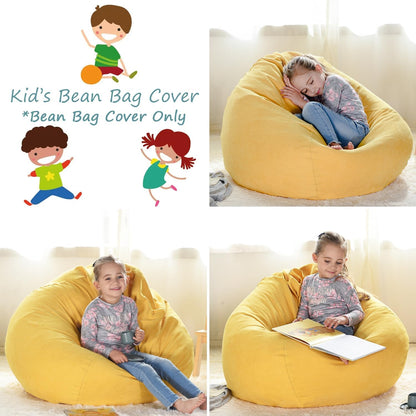 Stuffed Animal Storage Bean Bag Cover, 27" Velvet Toy Organizer