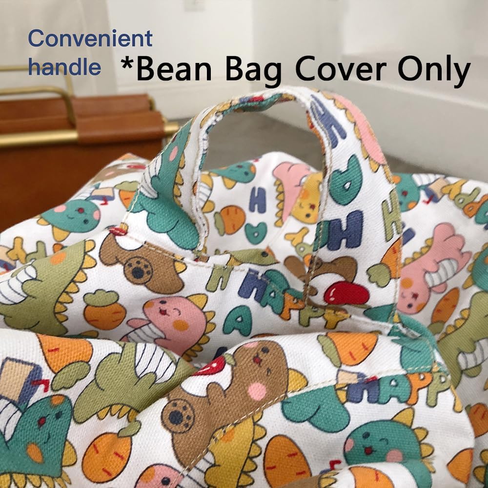 Stuffed Animal Storage Bean Bag Cover, 27" Velvet Toy Organizer