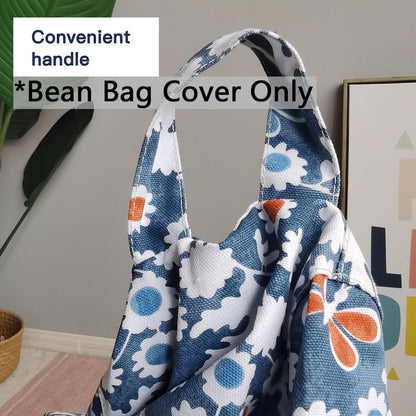 Stuffed Animal Storage Bean Bag Cover, 27" Velvet Toy Organizer