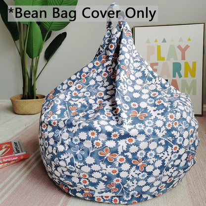 Stuffed Animal Storage Bean Bag Cover, 27" Velvet Toy Organizer