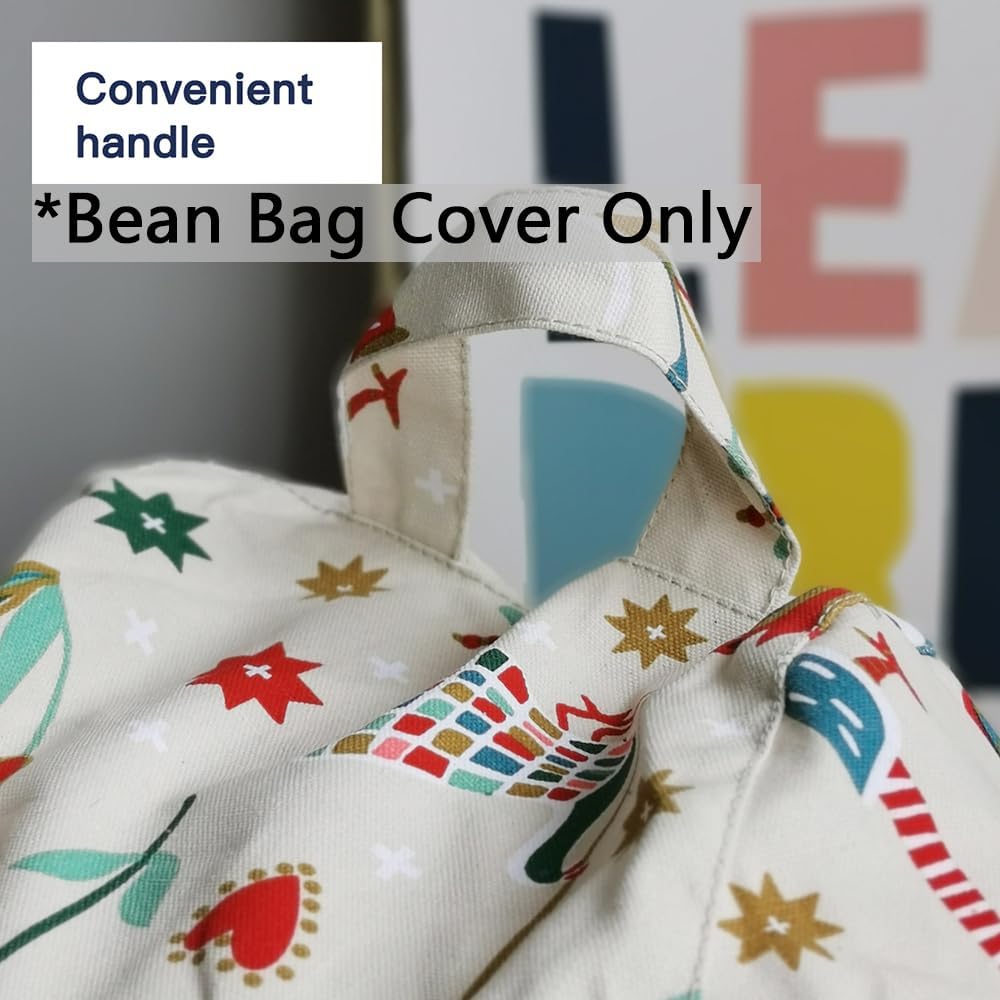 Stuffed Animal Storage Bean Bag Cover, 27" Velvet Toy Organizer