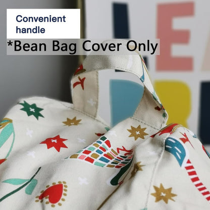 Stuffed Animal Storage Bean Bag Cover, 27" Velvet Toy Organizer