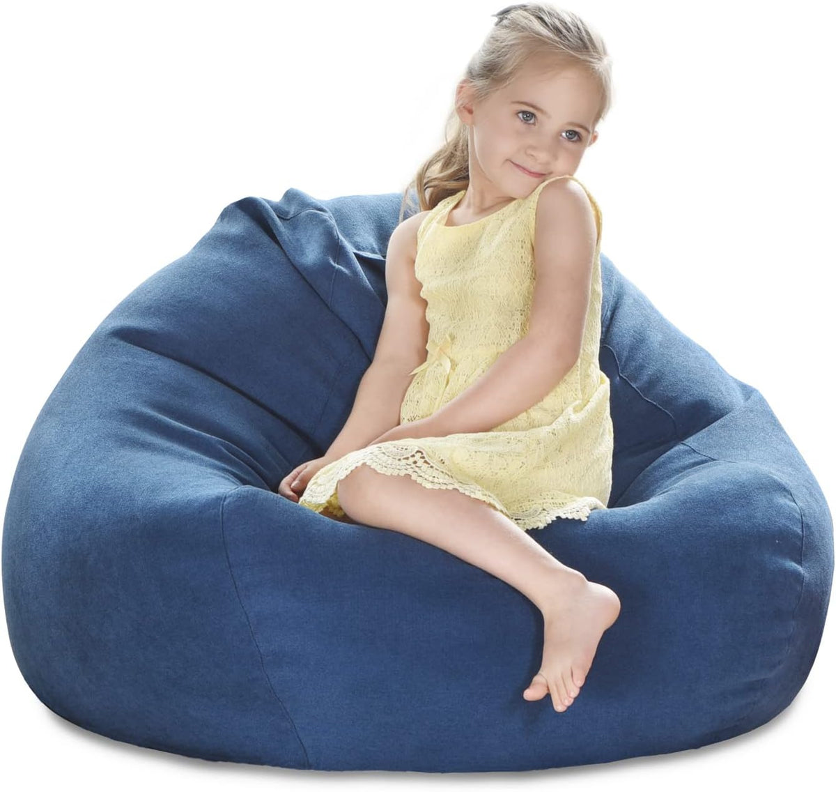 Stuffed Animal Storage Bean Bag Cover, 27" Velvet Toy Organizer