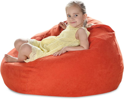 Stuffed Animal Storage Bean Bag Cover, 27" Velvet Toy Organizer