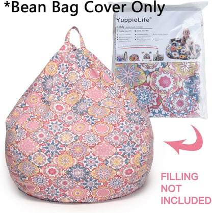 Stuffed Animal Storage Bean Bag Cover, 27" Velvet Toy Organizer