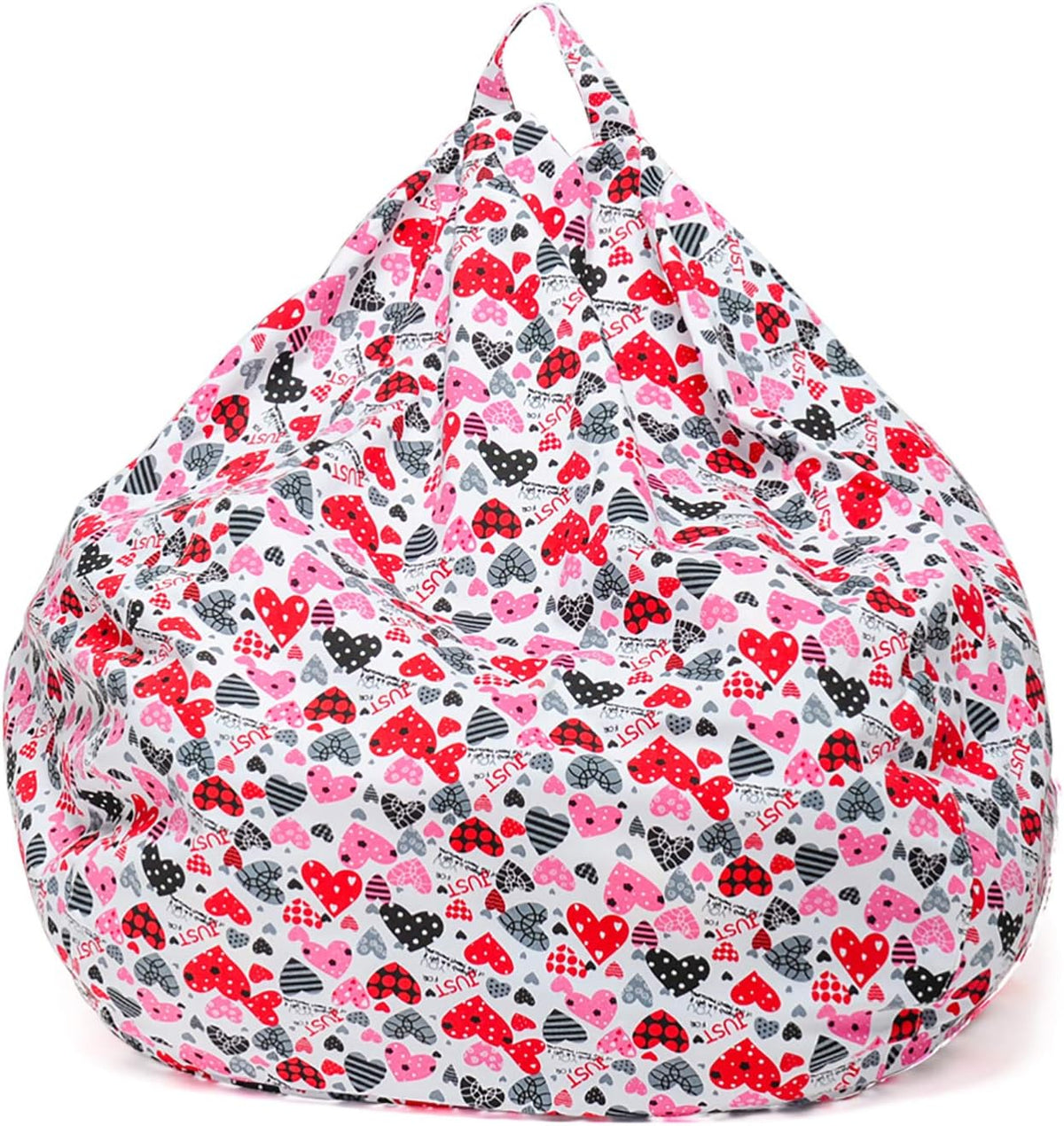 Stuffed Animal Storage Bean Bag Cover, 27" Velvet Toy Organizer
