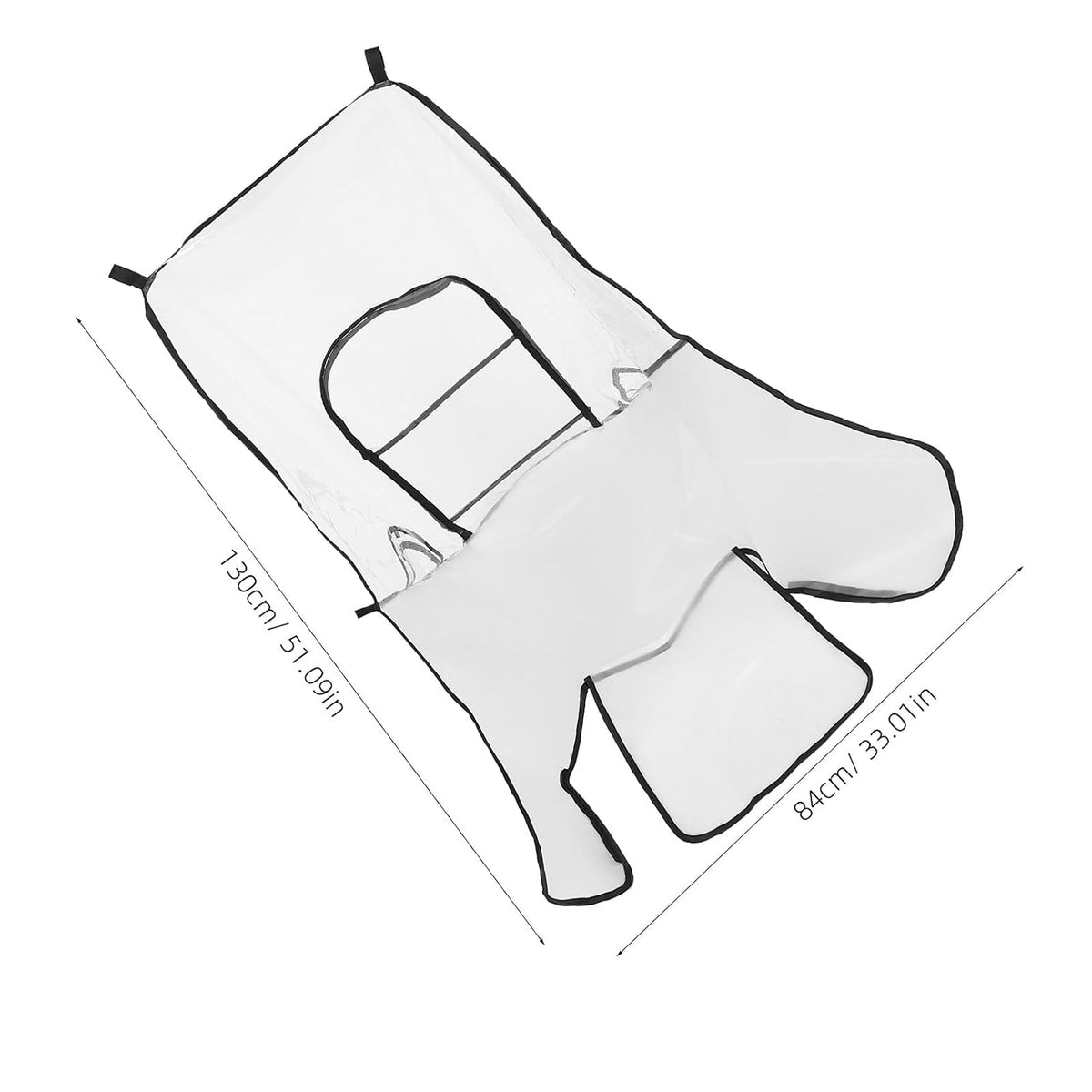Universal Waterproof Stroller Rain Cover with Eva Zipper and Viewing Window, Windproof Pushchair Raincover for Carrier, Outdoor Weather Protection for Most Strollers