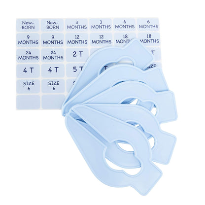 Bundle- One Up & Away Hammock & Closet Organizers 5ct, Kids Stuffed Animal Hammock, Baby Clothes Closet Dividers Nursery Clothing Organization for Babies and Kids, Toy Storage, Blue