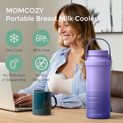 Portable Milk Warmer for Travel & 22oz Portable Breast Milk Cooler for Outdoor