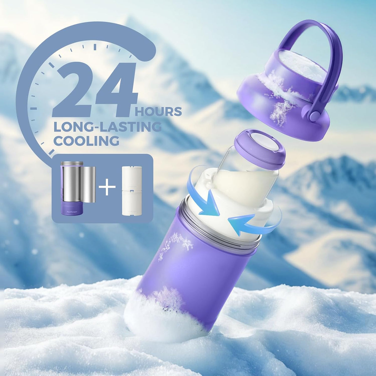 Portable Milk Warmer for Travel & 22oz Portable Breast Milk Cooler for Outdoor