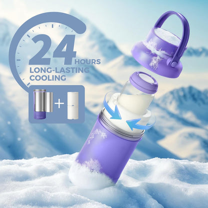 Portable Milk Warmer for Travel & 22oz Portable Breast Milk Cooler for Outdoor