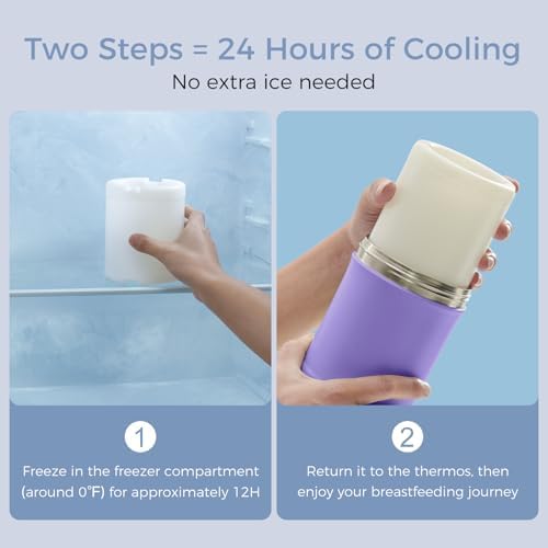 Portable Milk Warmer for Travel & 22oz Portable Breast Milk Cooler for Outdoor