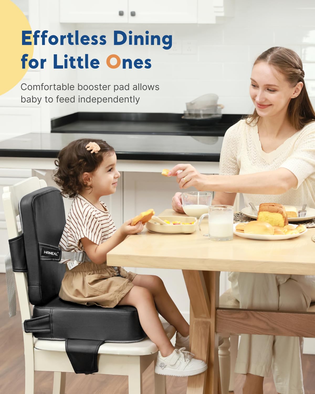 Booster Seat for Kitchen Chair, Toddler Booster Seat Dining Table