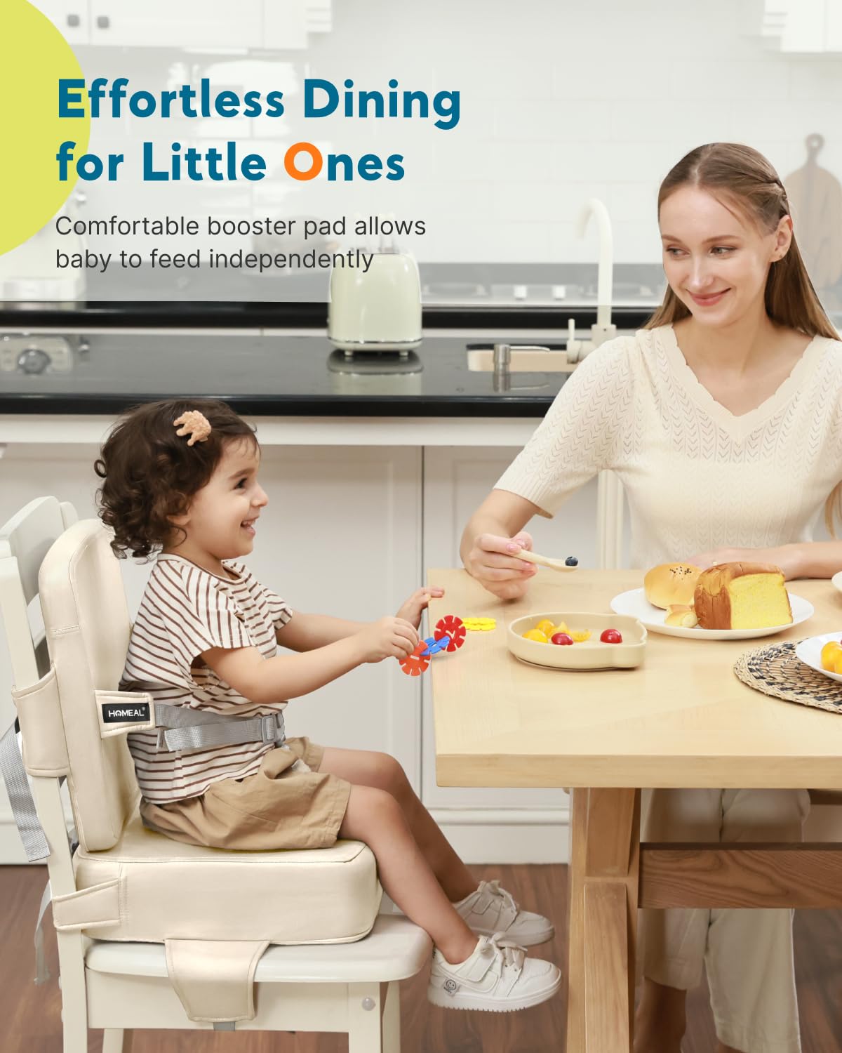 Booster Seat for Kitchen Chair, Toddler Booster Seat Dining Table