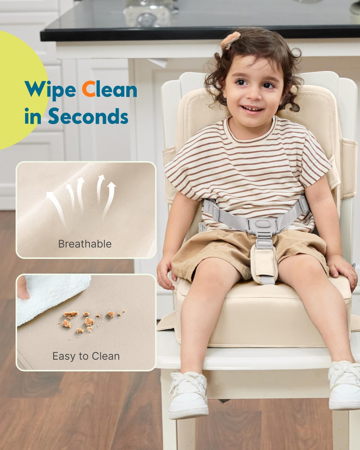 Booster Seat for Kitchen Chair, Toddler Booster Seat Dining Table