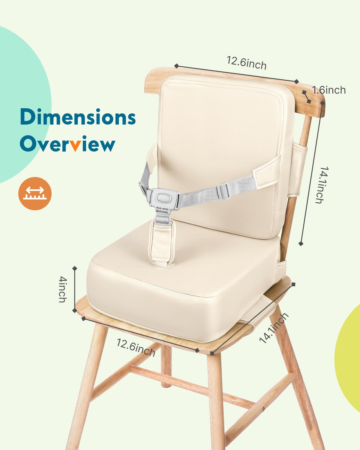 Booster Seat for Kitchen Chair, Toddler Booster Seat Dining Table