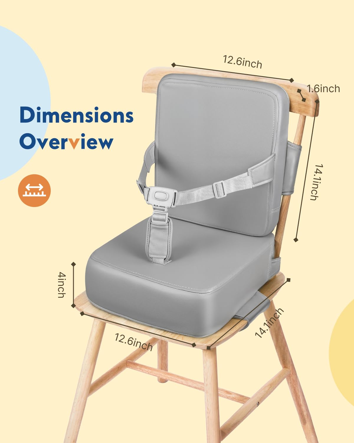 Booster Seat for Kitchen Chair, Toddler Booster Seat Dining Table