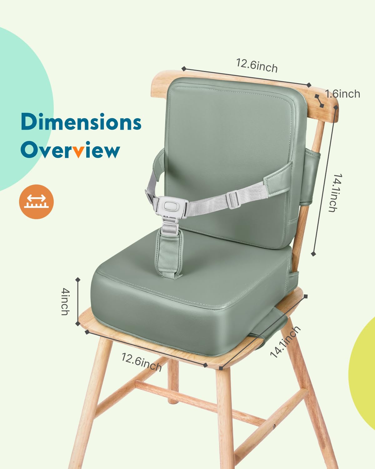 Booster Seat for Kitchen Chair, Toddler Booster Seat Dining Table