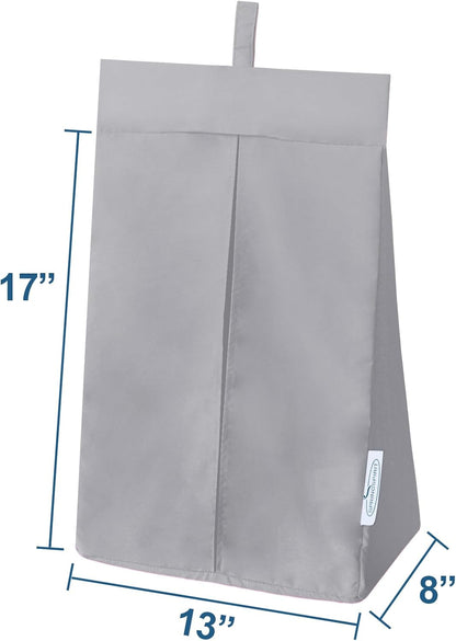 SPRINGSPIRIT Hanging Diaper Caddy, Diaper Organizer & Holder, Grey