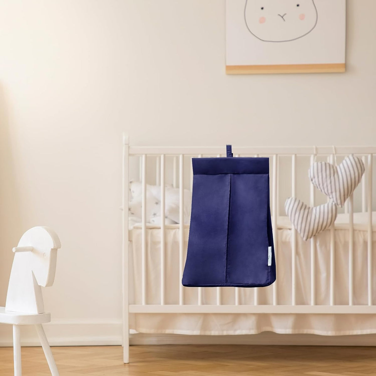 SPRINGSPIRIT Hanging Diaper Caddy, Diaper Organizer & Holder, Grey