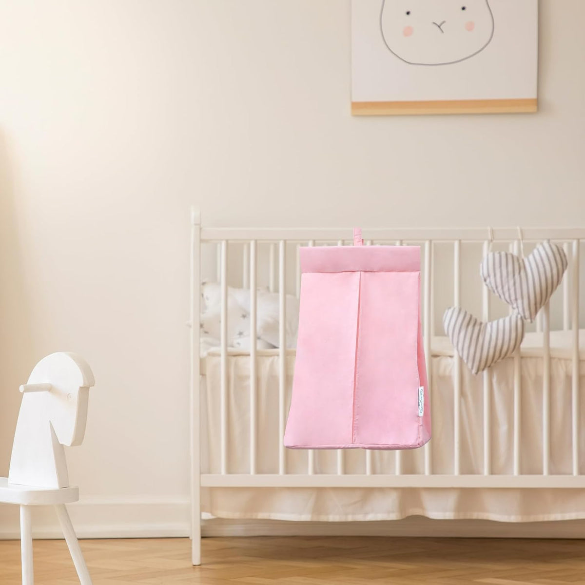 SPRINGSPIRIT Hanging Diaper Caddy, Diaper Organizer & Holder, Grey