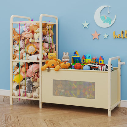 B10 Toy Storage Organizer with Stuffed Animal Storage, Beige