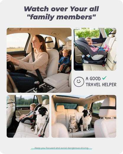 Magnetic Double Car Camera for 2 Baby with 5" 1080P IPS Monitor