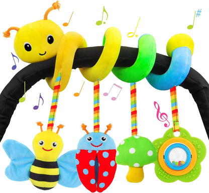Car Seat Toys for Babies 0-6 Months, Black & White