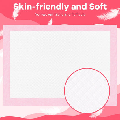 Disposable Changing Pads for Baby 24 Inches x 17 Inches Disposable Underpads Waterproof Diaper Changing Pad Breathable Underpads Bed Table Protector Mat Changing Pad Liner