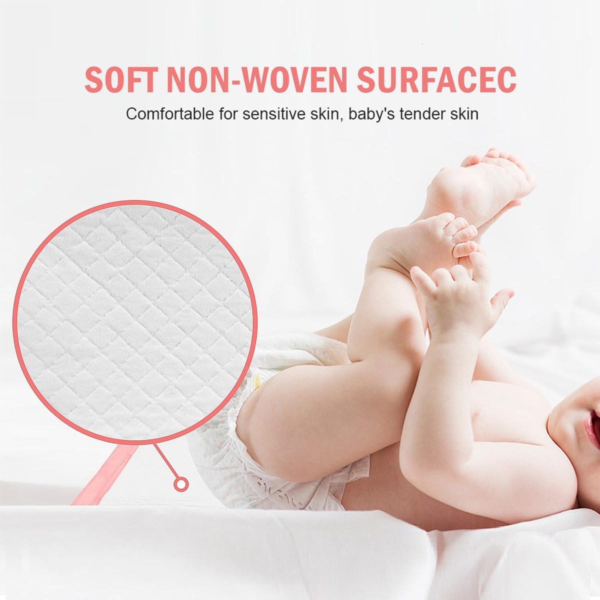 Disposable Changing Pads for Baby 24 Inches x 17 Inches Disposable Underpads Waterproof Diaper Changing Pad Breathable Underpads Bed Table Protector Mat Changing Pad Liner