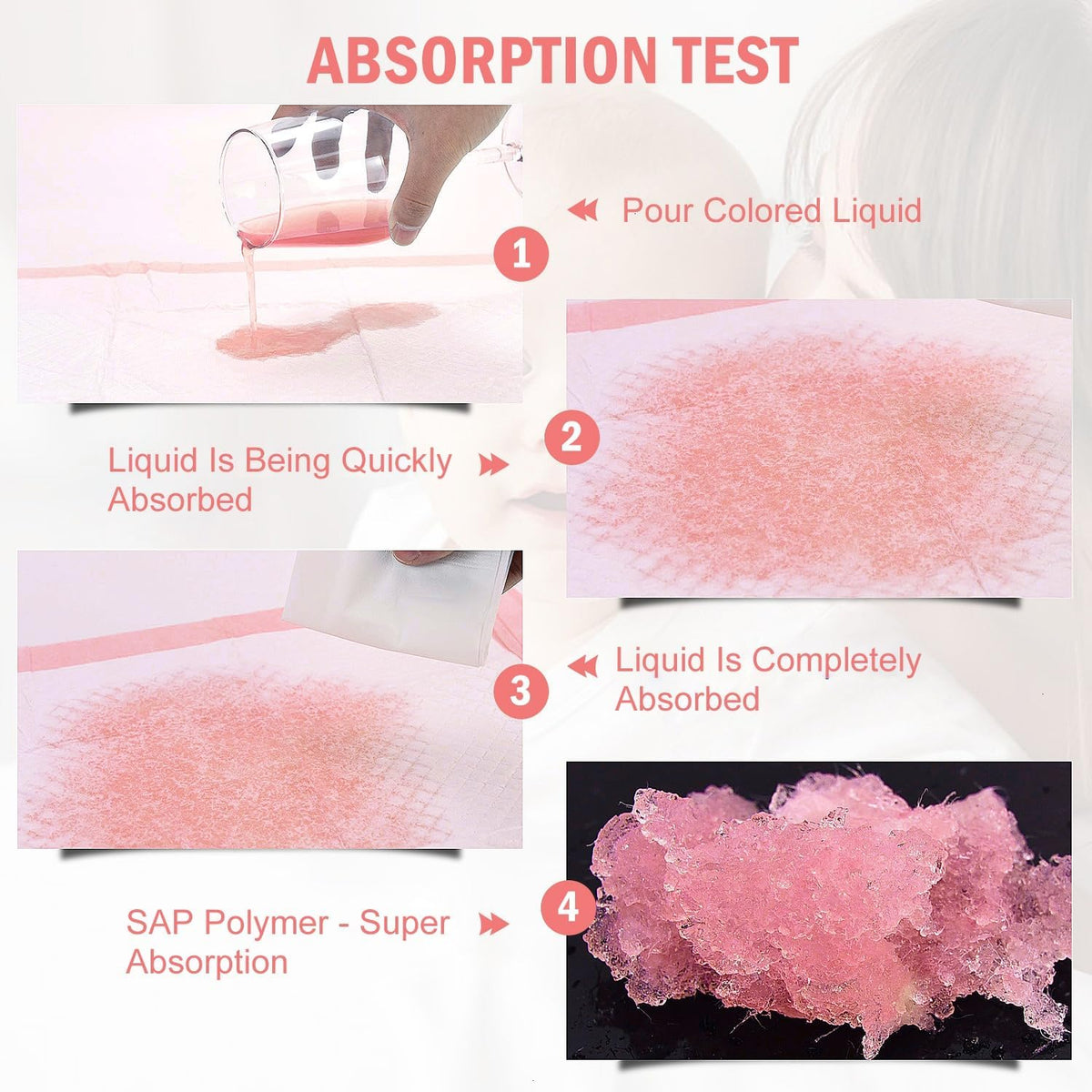 Disposable Changing Pads for Baby 24 Inches x 17 Inches Disposable Underpads Waterproof Diaper Changing Pad Breathable Underpads Bed Table Protector Mat Changing Pad Liner