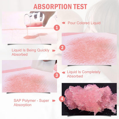 Disposable Changing Pads for Baby 24 Inches x 17 Inches Disposable Underpads Waterproof Diaper Changing Pad Breathable Underpads Bed Table Protector Mat Changing Pad Liner
