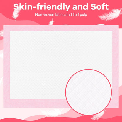 Disposable Changing Pads for Baby 24 Inches x 17 Inches Disposable Underpads Waterproof Diaper Changing Pad Breathable Underpads Bed Table Protector Mat Changing Pad Liner
