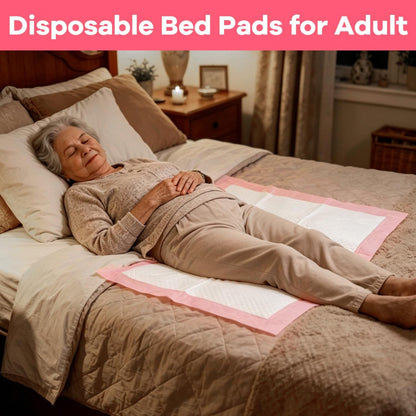 Disposable Changing Pads for Baby 24 Inches x 17 Inches Disposable Underpads Waterproof Diaper Changing Pad Breathable Underpads Bed Table Protector Mat Changing Pad Liner