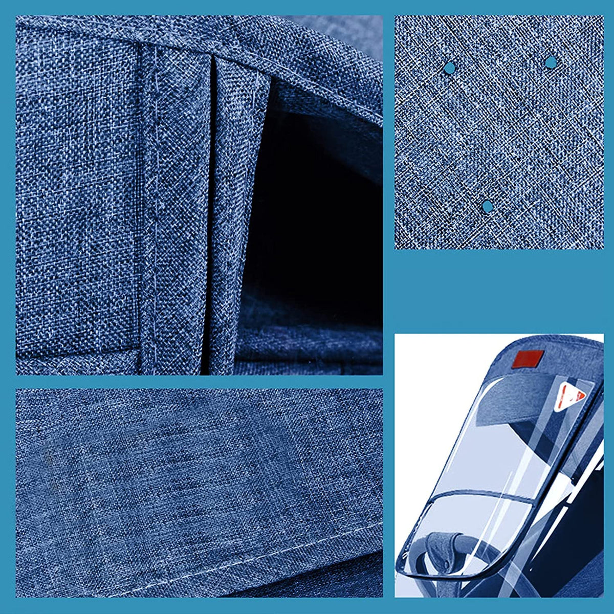 Stroller Rain Cover Universal Pram Buggy Rain Shield Waterproof Stroller Weather Shield Baby Pushchair Cover with Canopy Window