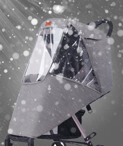Stroller Rain Cover Universal Pram Buggy Rain Shield Waterproof Stroller Weather Shield Baby Pushchair Cover with Canopy Window