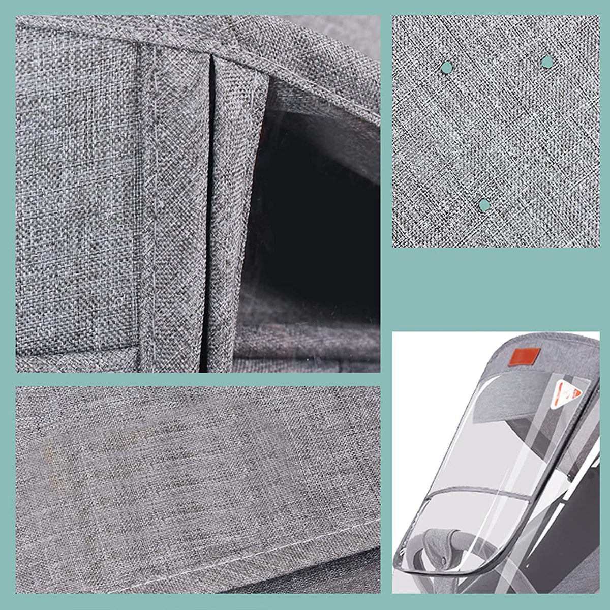 Stroller Rain Cover Universal Pram Buggy Rain Shield Waterproof Stroller Weather Shield Baby Pushchair Cover with Canopy Window