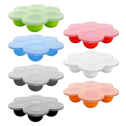 Section Silicone Food Freezer Tray with on Lids Safe Silicone Treat Tray for Easy Meal Preps and Storage Leak Food Divider